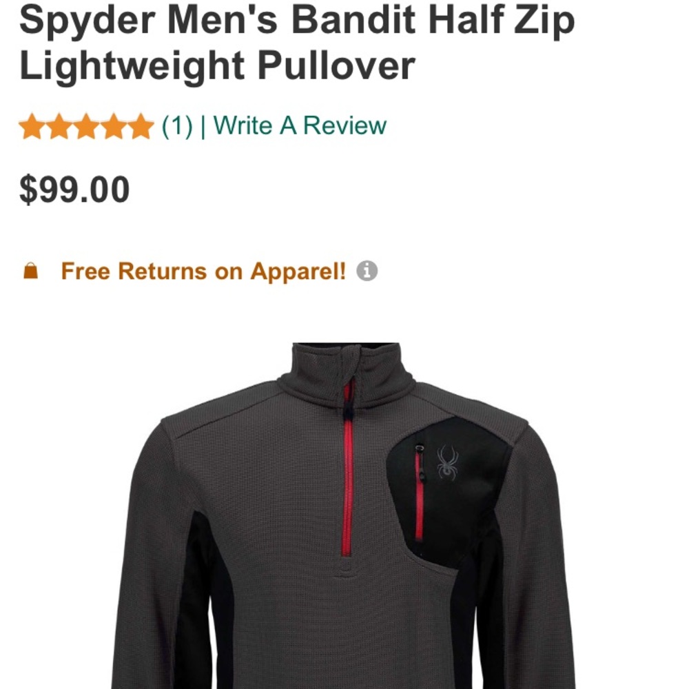 Spyder pullover almost new. Lg